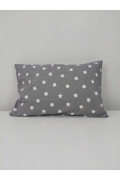 Mef Collection غطاء وسادة منسوج بنمط نجمة مع غطاء رمادي 50x70 سم 2 قطعة