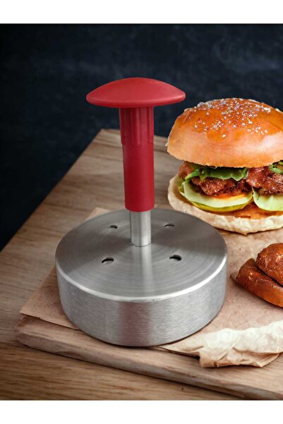 KURCH 10 Cm Hamburger Kalıbı Köfte Presi Basma Şekillendirme Aparatı 60-90 Gr...