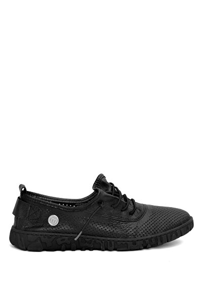 Mammamia D24YA-405 Γυναικεία Δερμάτινα Παπούτσια Casual Μαύρα