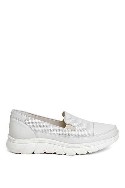 Mammamia D24YA-3620 Women's Leather Casual Shoes Bone