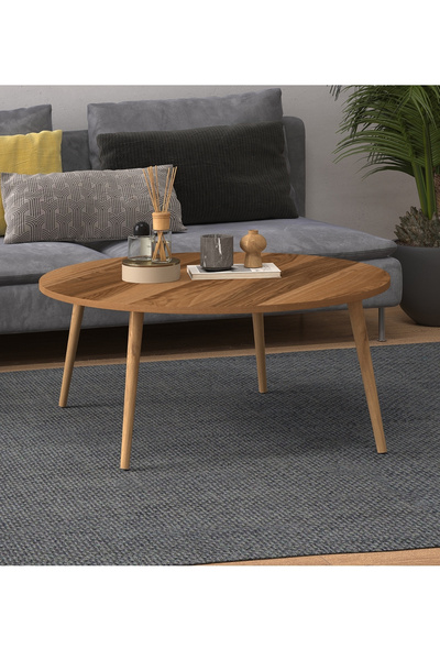 Monte Sehpa Yuvarlak Orta Sehpa Ceviz