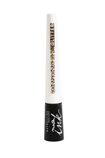 Maybelline New York Altın Simli Siyah Eyeliner - Master Ink Glitter Eyeliner ...