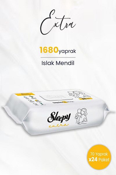 Sleepy Extra Wet Baby Wipes 70 Pieces x 24 Pieces