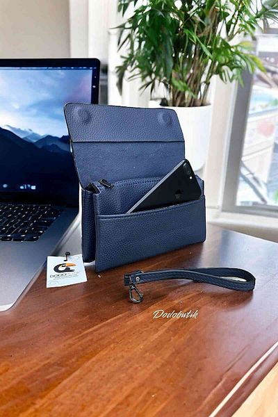 Dodo4men Top Quality Men's Navy Blue Hand and Wrist Bag