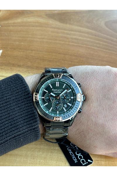 Ferrucci FC14353 Smoked Color Steel Cord 3 Atm Waterproof Men's Wristwatch