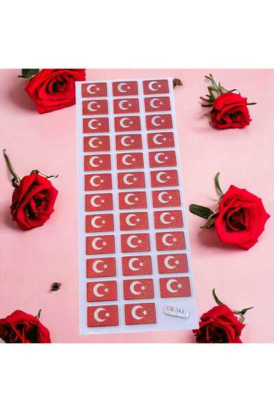 ÇEÇEN HOME (35x2 komada) Nalepnica sa turskom zastavom (1x1,5 cm)