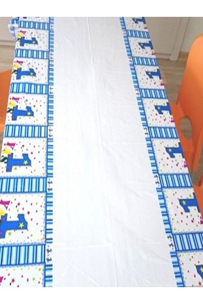 Kazanabil Blue Tablecloth for 1 Year Birthday