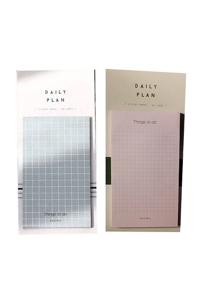 Vox Art Adhesive Note Paper Set of 2 50 Sheets - 10X6 cm Pink-Blue