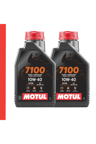 Motul 7100 10w40 4t 1 L - Motosiklet Motor Yağı Performanslı Ve Yüksek Kaliteli Yağ 2 Adet