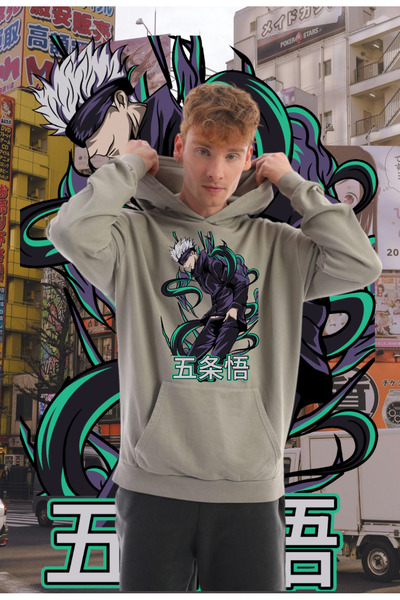 FG KONNİCHİWA Аниме Jujutsu Kaisen Аниме Дизайн Качулка Свитшърт Hoodies Аним...