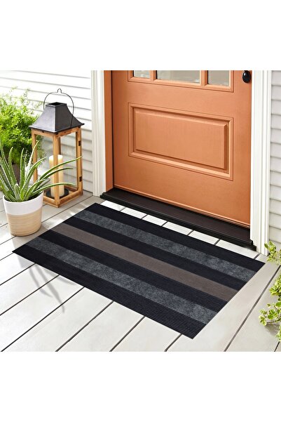 Guaj Home Retro Gj Çizgili Exclusive Paspas Islaklık, Toz Ve Çamur Tutucu