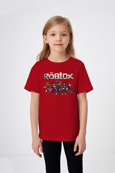 ADABEBEK تي شيرت بناتي بنمط لعبة Roblox