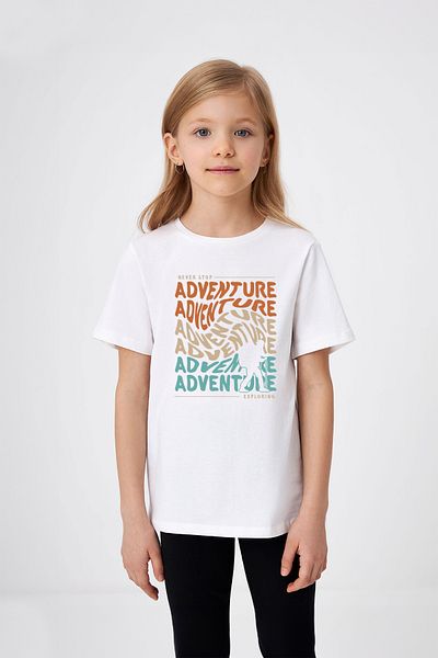 ADABEBEK Μπλουζάκι για κορίτσια με μοτίβο Adventure Camping