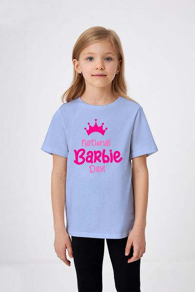 ADABEBEK Tricou pentru fetiță cu imprimeu Taç National Barbie Day