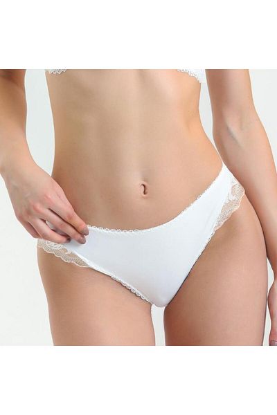 Magic Form Front Fabric, Lace Back Regular Panties - 440