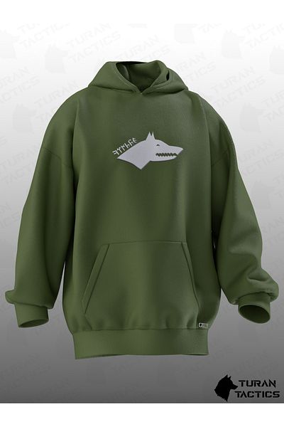 TURAN TACTICS GÖKTÜΡΚ ΤΥΠΩΜΕΝΟ OVERSIZE HOODIE (UNISEX)