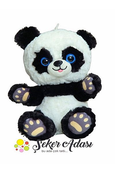 Şeker Adası Plush Panda Bear 25 Cm Sleeping and Playmate Toy