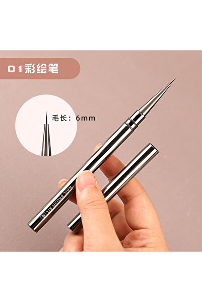 Venalisa Kapaklı Profesyonel Tırnak Nail Art Fırçası No01 6mm Art