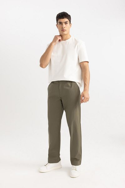 DeFacto Jogger-Sommer-Stoffhose mit geradem Bein und Taschen B6467ax24sp