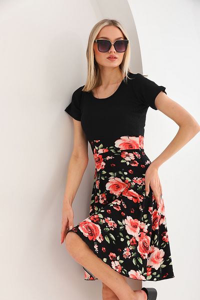 MaxiMor Rochie de vară cu mânecă scurtă pentru ciclism de culoare neagră pentru femei