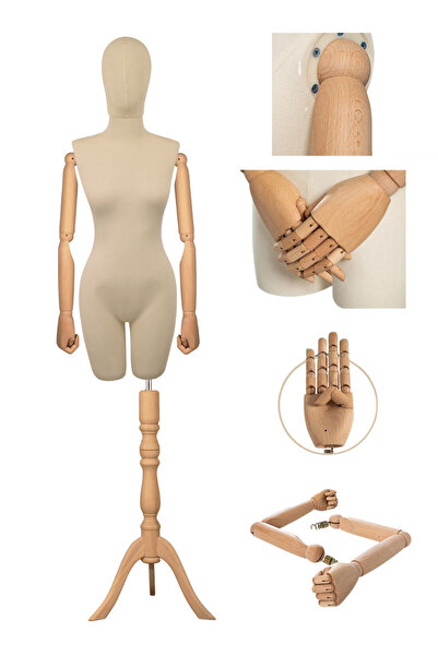 Manken İstanbul 46 Beden Ahşap Kollu Pantolon Giyebilen Terzi Mankeni Vitrin ...