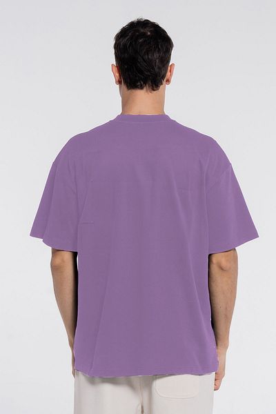 Friday Offset Friday Tee Lilac Men's 100% Cotton Extra Oversize Crew Neck T-Shirt