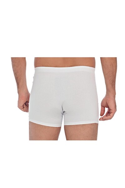 Anıl Ανδρικό βαμβακερό ελαστικό κλασικό μπόξερ με φαρδιά μέση (0027) - Λευκό - L