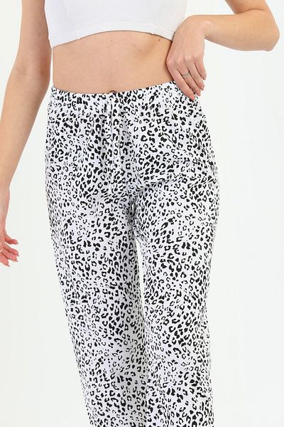 Arvin Pijama Pijamale de damă din bumbac cu model leopard