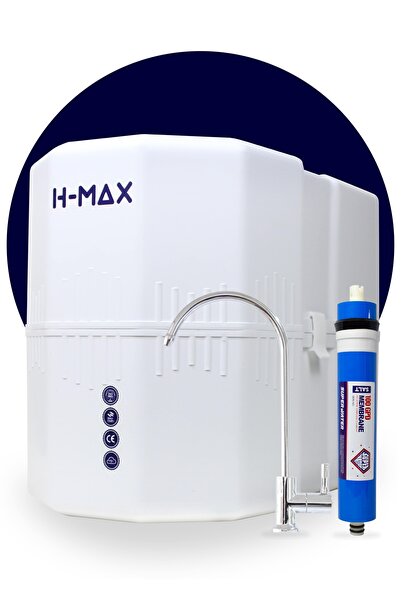 H-MAX Reverse Osmosis System Focus 12 Aşama 100 Gpd Süper Membranlı 12 Litre ...