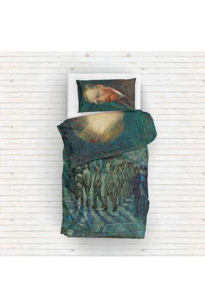 The Lucid Lab Tutuklular Çemberi & Van Gogh Self Portrait Çift Taraflı Nevresim Takımı 160 Cm X220 Cm