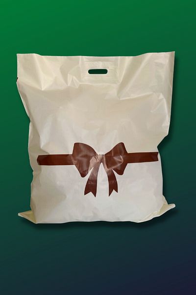 EGOPACK 65x75 Cm Store Bag - Ribbon Patterned Printed Hand-held Store Bag 100 Pieces