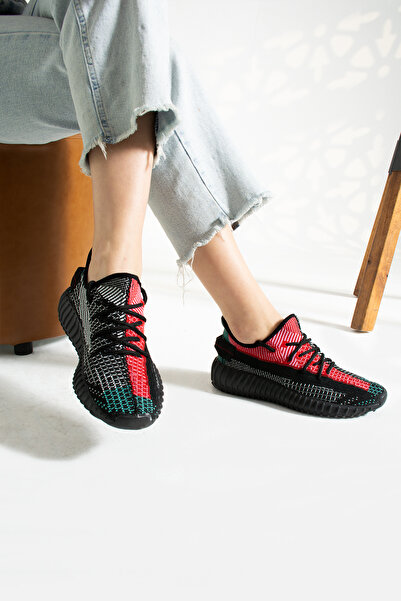 ŞNG Ayakkabı Unisex Kırmızı Siyah Spor Ayakkabı