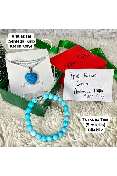 Elifsu Jewelry The Most Beautiful Gifts for Mothers: Turquoise Stone Set