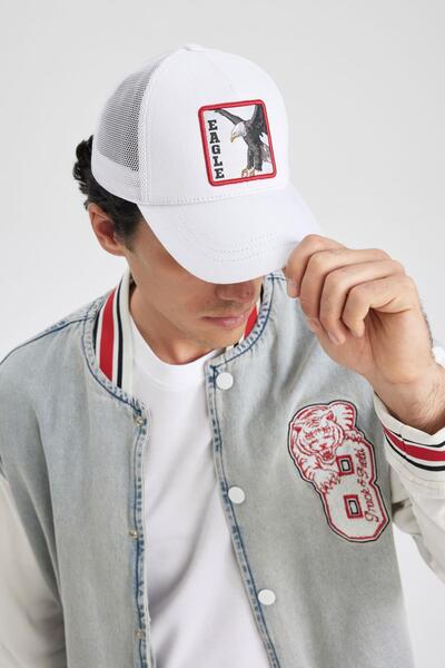 DeFacto Men's Embroidered Cotton Baseball Basketball Cap W8544az22sm