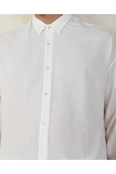 Oyer Moda Men's Long Sleeve Linen Shirt