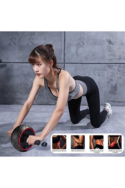 MultiFlexPro Ab Wheel Roller Egzersiz Tekerleği Profesyonel Ab Wheel Karın Kası Göğüs Şekillendirme Spor Aleti