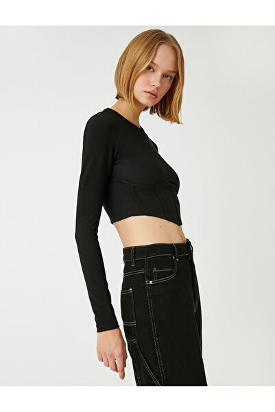 Koton مشد بوستير بأكمام طويلة ورقبة دائرية