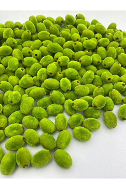 Hedef Bijuteri Fıstık Yeşili , Açık Yeşil Renk Badem Model Kadife Boncuk Takı...