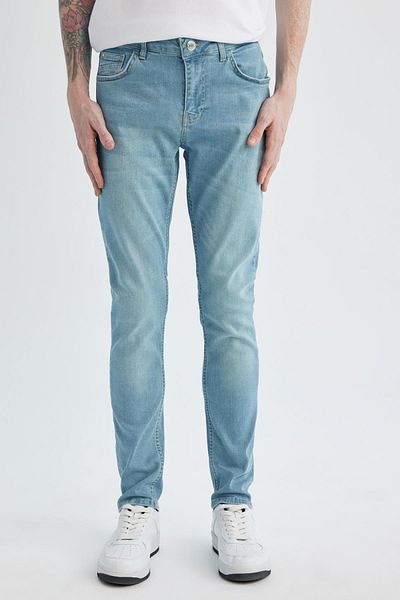 DeFacto Carlo Skinny Fit Extra Skinny Fit Talie obișnuită Pantaloni de blugi extra skinny X6832az22sm
