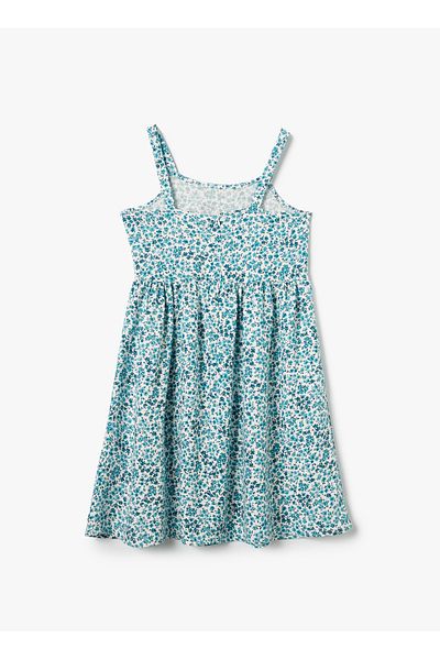 Koton Ecrufarbenes knielanges Kleid für Damen 4SKG80087AW