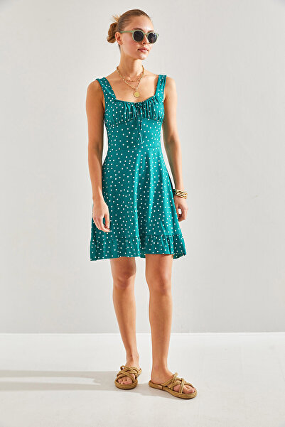 Bianco Lucci Dámské šaty se vzorem na ramínek60201013