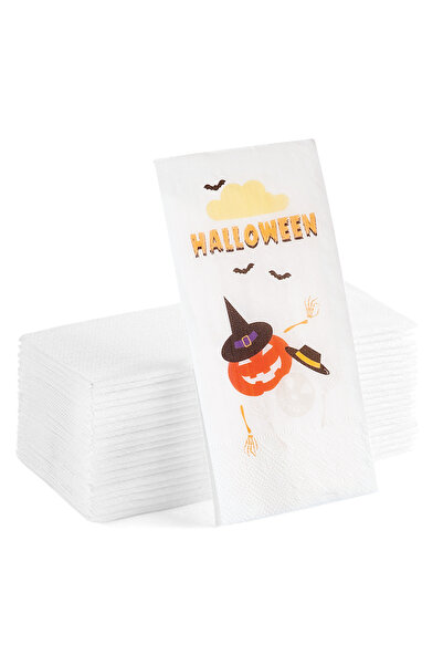 Matbaagraf منديل عرض مطبوع عليه حروف الهالوين 20 قطعة