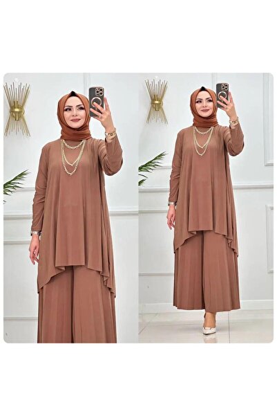 MODAMÜNASİP Υπέροχο σετ παντελονιού και τουνικ με αυτοπλισέ