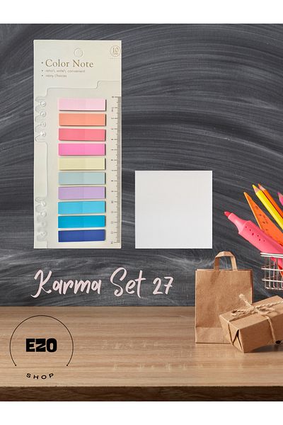 EZOSHOP Set of 2 Postit / Karenot 76x76cm Transparent Leaf Note Paper Stationery Post It Mixed Set 27