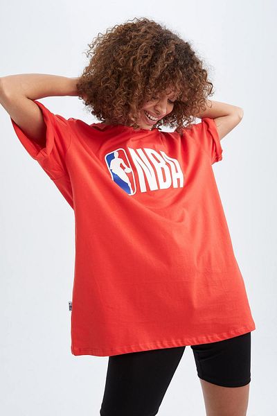 DeFacto Fit Nba Boxy Fit Short Sleeve 100% Cotton T-Shirt Z3126az23sp