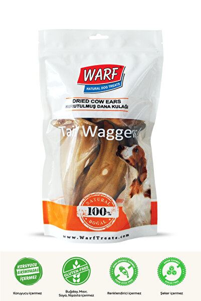 Warf Naturals Kurutulmuş Dana Kulak Köpek Ödül Maması 120gr.