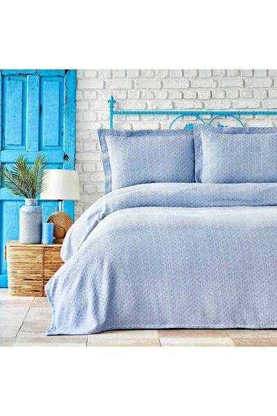 Karaca Home Stella Açık Mavi Çift Kişilik 4 Mevsim Pike