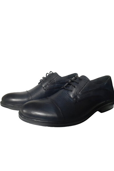 DİKYOL Сині шкіряні туфлі Dikyol для щоденного носіння - на шнурівці, DİKYOL2356