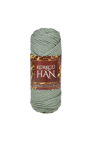 Kürkçü Han Nature 100gr 65mt Μακραμέ Σχοινί Μαλακό Πράσινο