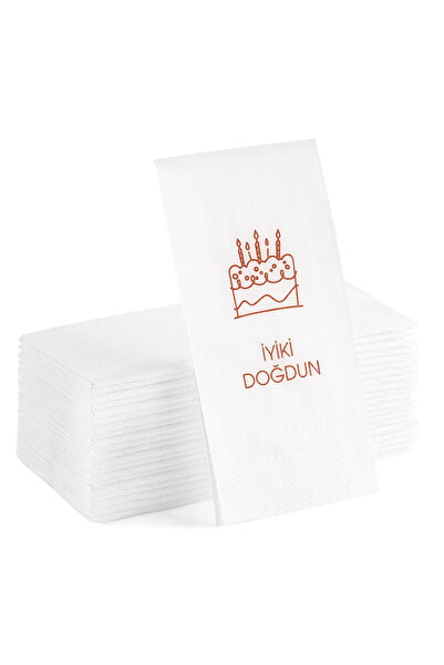Matbaagraf İyi ki Doğdun Yazılı Baskılı Sunum Peçetesi 20li
